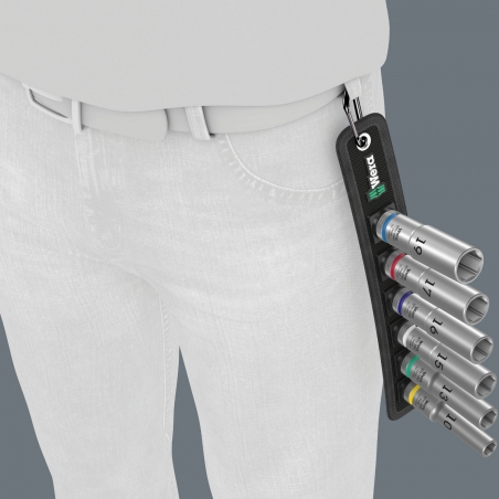 WERA BELT C Deep 1, 6-delige Doppen set, lange doppen met 1/2" -AANDRIJVING WERA BELT C Deep 1, 6-delige Doppen set, lange doppen met 1/2" -AANDRIJVING