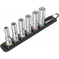 WERA BELT C Deep 1, 6-delige Doppen set, lange doppen met 1/2" -AANDRIJVING