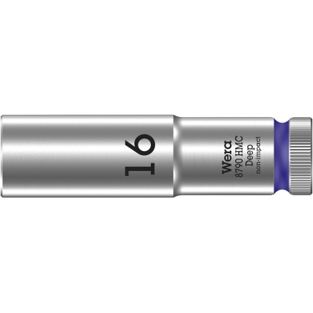 WERA 8790 HMC Lange Dop 15.0 x83.0 mm- "Deep Socket"-1/2"-aandrijving WERA 8790 HMC Lange Dop 15.0 x83.0 mm- "Deep Socket"-1/2"-aandrijving