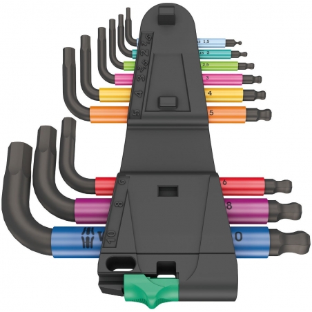 WERA inbussleutelset 950 SPKS/9 SB Multicolour metrisch, BlackLaser WERA inbussleutelset 950 SPKS/9 SB Multicolour metrisch, BlackLaser