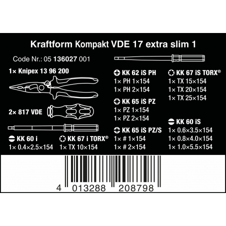 WERA/KNIPEX Kraftform Kompakt VDE/17 Extra Slim 1