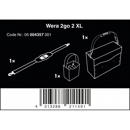 WERA 2GO 2 XL, De Gereedschapskoffer WERA 2GO 2 XL, De Gereedschapskoffer