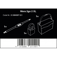 WERA 2GO 2 XL, De Gereedschapskoffer WERA 2GO 2 XL, De Gereedschapskoffer