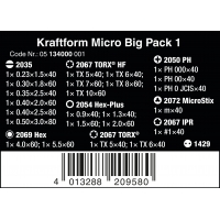 WERA Kraftform Micro Big Pack 1 Micro-schroevendraaierset. WERA Kraftform Micro Big Pack 1 Micro-schroevendraaierset.