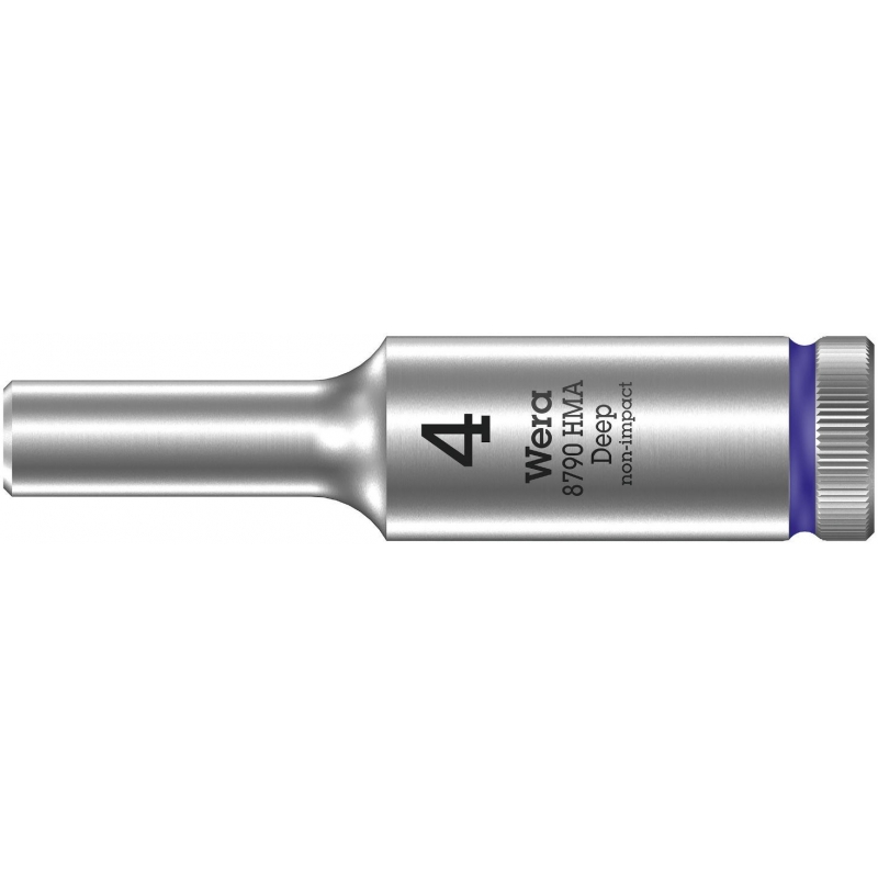 WERA 8790 HMA Lange Dop 4.0x50.0 mm- "Deep Socket"-1/4"-aandrijving