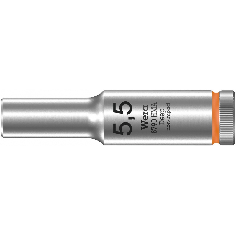 WERA 8790 HMA Lange Dop 5.5x50.0 mm- "Deep Socket"-1/4"-aandrijving