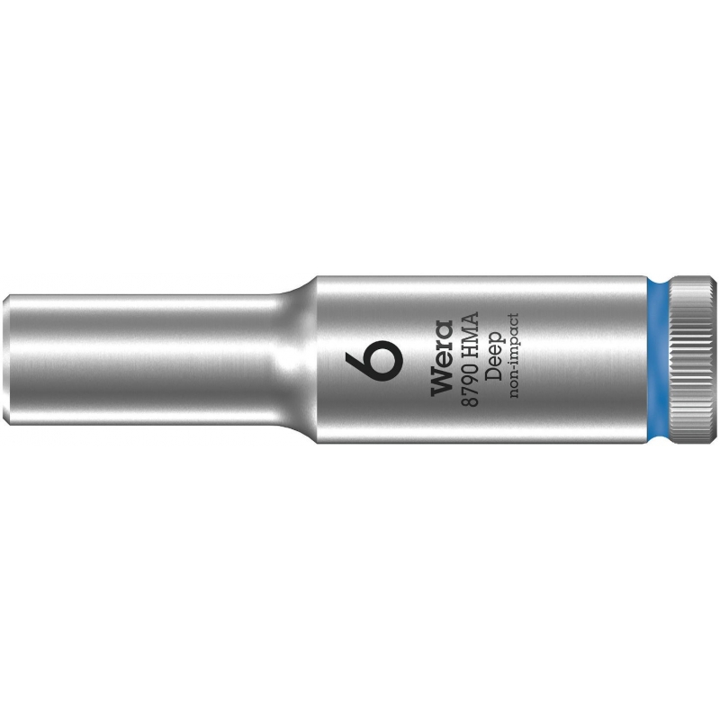 WERA 8790 HMA Lange Dop 6.0x50.0 mm- "Deep Socket"-1/4"-aandrijving