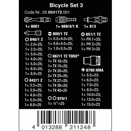 WERA Bicycle set 3 WERA Bicycle set 3