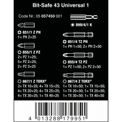 Wera Bit-Safe 43 Universal 1, Bitset