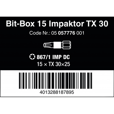 WERA TORX® TX30 867/1 IMP DC Impaktor in Bit-Box