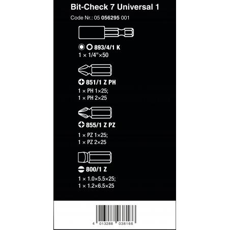 WERA Bit-Check BC 7 Universal 1 WERA Bit-Check BC 7 Universal 1