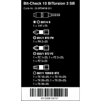 WERA Bit-Check 10 BiTorsion 3 SB WERA Bit-Check 10 BiTorsion 3 SB