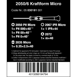 WERA Kraftform Micro 2050/6-Set WERA Kraftform Micro 2050/6-Set