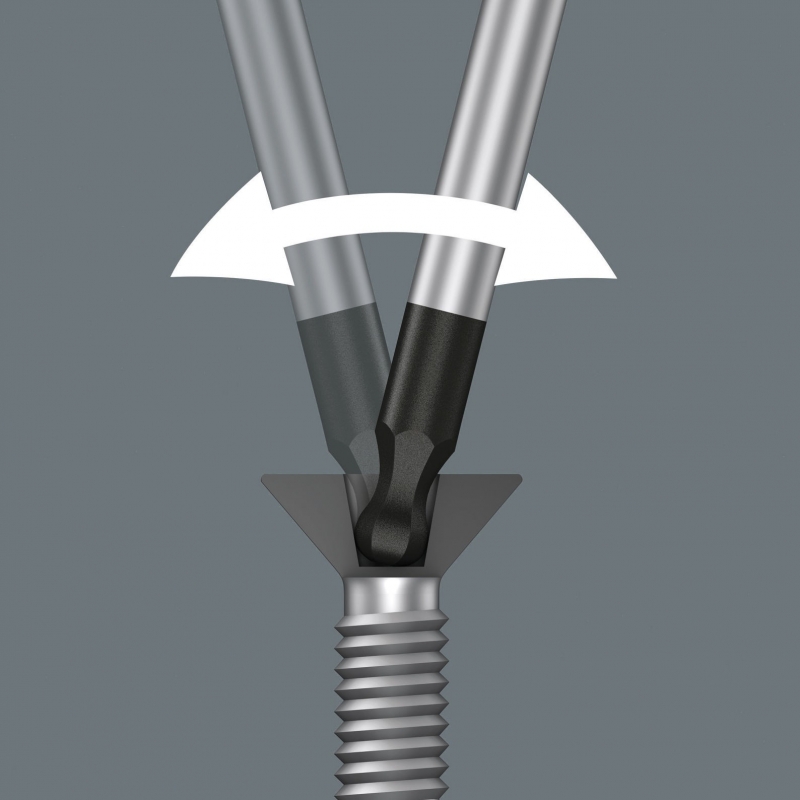 WERA 2052 Kraftform Micro Inbus/Binnenzeskant kogel-kop 2.5 mm x60mm WERA 2052 Kraftform Micro Inbus/Binnenzeskant kogel-kop 2.5 mm x60mm