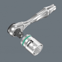 WERA 8008 A Zyklop Mini 3 ratel met ¼" -aandrijving WERA 8008 A Zyklop Mini 3 ratel met ¼" -aandrijving