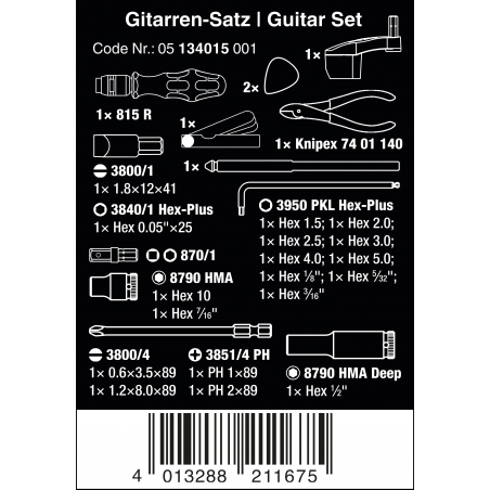 WERA Onderhouds/reparatieset voor elektrische gitaar-24-delig