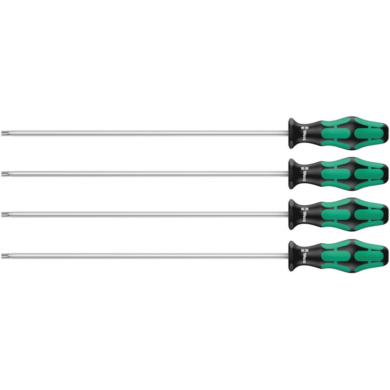 WERA 367/4 TORX® HF Kraftform Plus Schroevendraaierset HF met 300 mm lange klingen