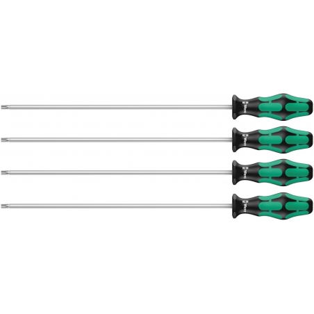 WERA 367/4 TORX® HF Kraftform Plus Schroevendraaierset HF met 300 mm lange klingen WERA 367/4 TORX® HF Kraftform Plus Schroevendraaierset HF met 300 mm lange klingen