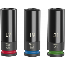 WERA Wheel Impaktor C set 1 Doppenset lang, 1/2"