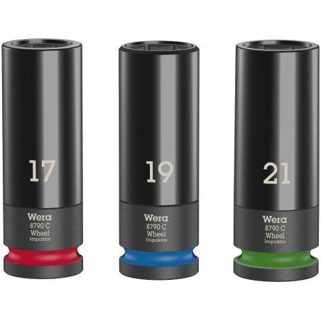 WERA Wheel Impaktor C set 1 Doppenset lang, 1/2" WERA Wheel Impaktor C set 1 Doppenset lang, 1/2"