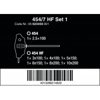 WERA 454/7 T-Gripset Inbus/Hex HF-Plus