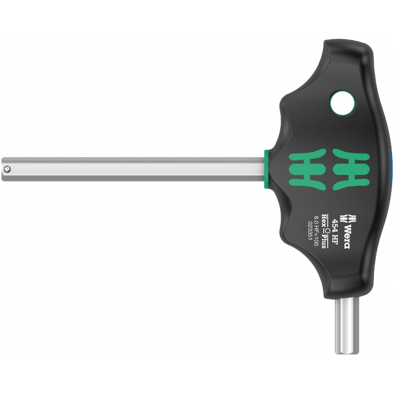 WERA HF 454 T-Grip Inbus 8.0 x200 mm met vasthoudfunctie
