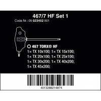 WERA 467/7 TORX® HF T-greep-TORX®-schroevendraaierset met vasthoudfunctie