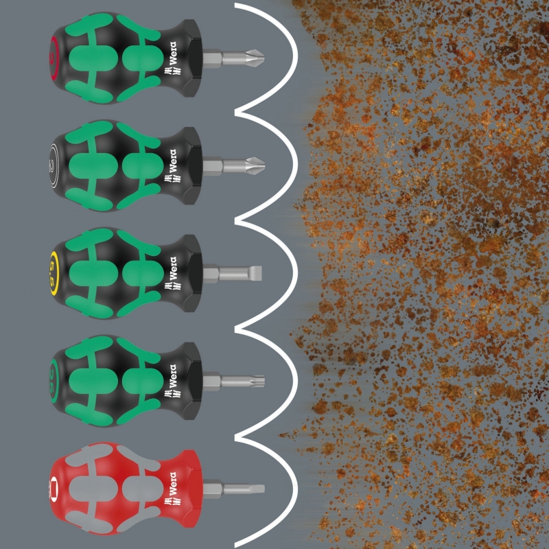 WERA 355 Stubby Pozidrive Kruiskop PZ 3 x25mm WERA 355 Stubby Pozidrive Kruiskop PZ 3 x25mm