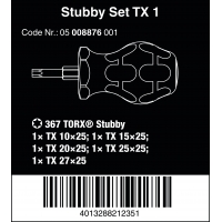 WERA Stubby set TX 1 schroevendraaierset TORX® WERA Stubby set TX 1 schroevendraaierset TORX®