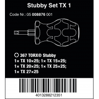 WERA Stubby set TX 1 schroevendraaierset TORX®