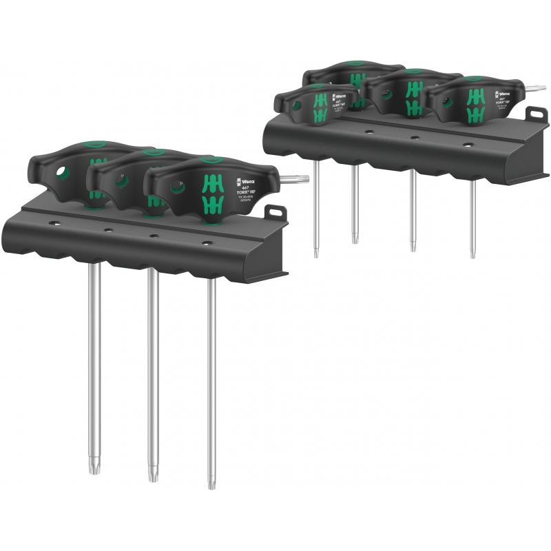 WERA 467/7 TORX® HF T-greep-TORX®-schroevendraaierset met vasthoudfunctie