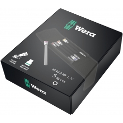 WERA 8740 A INBUS/BINNENZESKANT BIT-DOPPEN-SET LANG, MET VASTHOUDFUNCTIE 1/4"-AANDRIJVING WERA 8740 A INBUS/BINNENZESKANT BIT-DOPPEN-SET LANG, MET VASTHOUDFUNCTIE 1/4"-AANDRIJVING