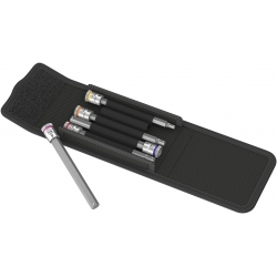 WERA 8740 A INBUS/BINNENZESKANT BIT-DOPPEN-SET LANG, MET VASTHOUDFUNCTIE 1/4"-AANDRIJVING