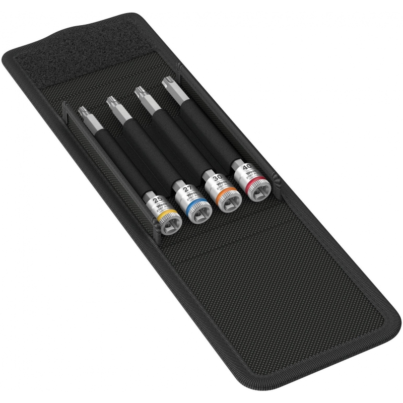 WERA 8767 A TORX® HF 1 Zyklop Bitdoppen set lang,1/4" met vasthoudfunctie