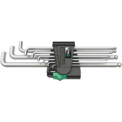 WERA Inbussleutelset Verchroomd 950/9 Hex-Plus Extra kort