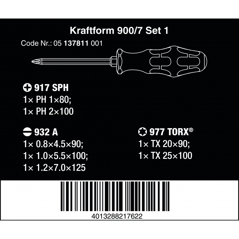 WERA 932/6 Schroefbeitelset-Serie 900 - WeraGereedschap.nl