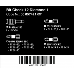 WERA Bit-Check, BC 12 Diamond 1 - WeraGereedschap.nl WERA Bit-Check, BC 12 Diamond 1 - WeraGereedschap.nl