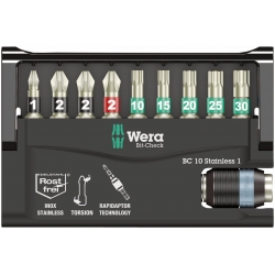 WERA Bit-check 10 Stainless 1, 10-delig. - WeraGereedschap.nl