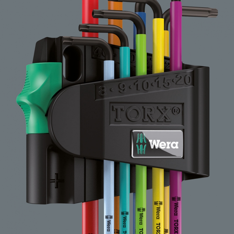 WERA TORX®-sleutelset BO SPKL/9 Multicolour