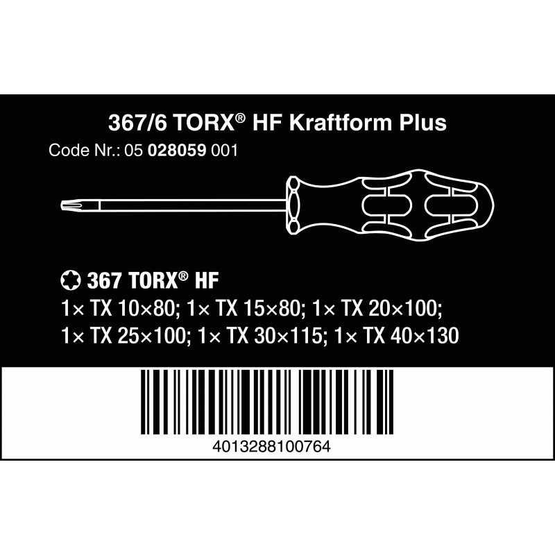 レトロマッチラベル 北欧デザイン 鳥 Wera TORX Bore Hole (BO) 8067-6 BO TORX/Z Sheet Metal  Bit Set by Wera