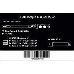 WERA Click-Torque C 3 Momentsleutel Set 1 40-200 Nm - WeraGereedsch...