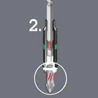 WERA Philips PZ 2 BiTorsion bit BTZ 855/1   / PZ 1 X 25 Kruis-bit