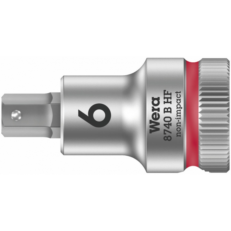 WERA 8740 B HF Inbus Bitdop 10.0 x 38.5 mm - 3/8"-aandrijving met vasthoudfunctie