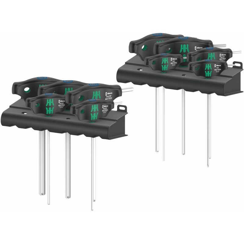 WERA 454/10 T-Gripset Inbus/Hex HF-Plus in inches/imperial - WeraGereedschap.nl