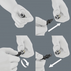 WERA Dop met vasthoudfunctie 14.0- 1/4" WERA Dop met vasthoudfunctie 14.0- 1/4"