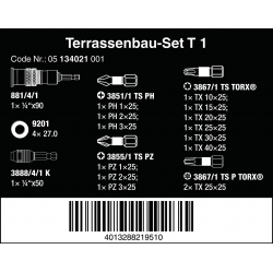 WERA T1 Terrasbouw set 134021