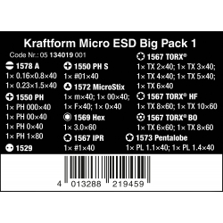 WERA Kraftform Micro Big Pack 1 ESD  Micro-schroevendraaierset. - WeraGe...