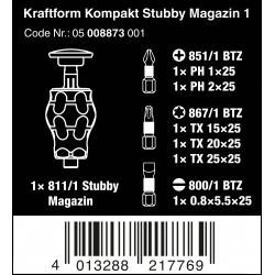 WERA Kraftform Kompakt Stubby  Magazin1 - WeraGereedschap.nl