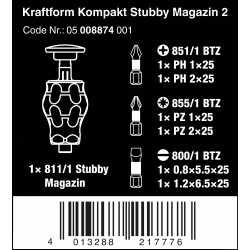 WERA Kraftform Kompakt Stubby Magazin  2 - WeraGereedschap.nl