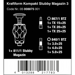 WERA Kraftform Kompakt Stubby Magazin 3 - WeraGereedschap.nl